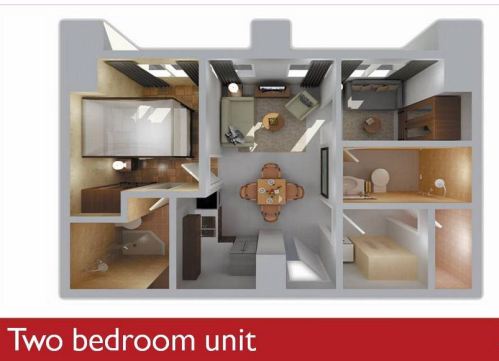 2-BEDROOM UNITS 57.12 Square Meter Floor Area